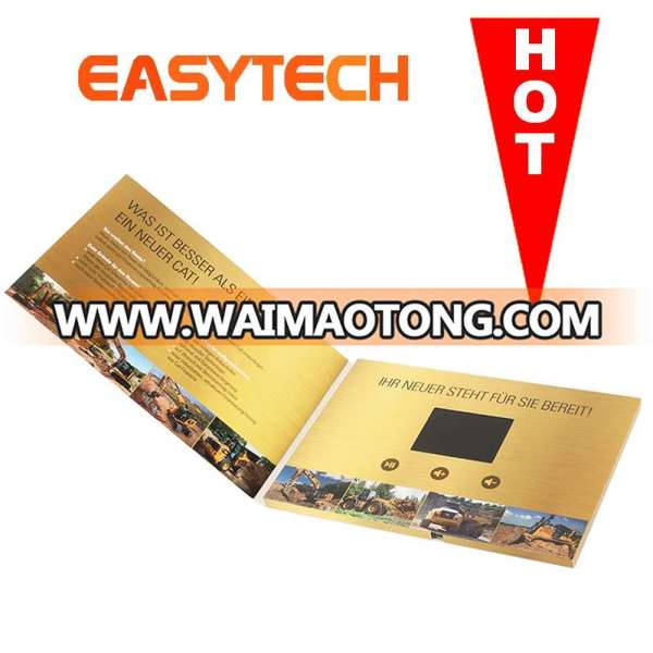 Et-digital Professional Business Gift Use 4.3 inch super thin video business card Video greeting card LCD Video Brochure